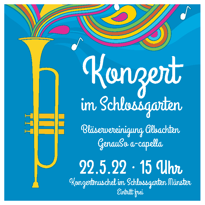 Plakat zum Konzert im Schlossgarten am 22.5.22